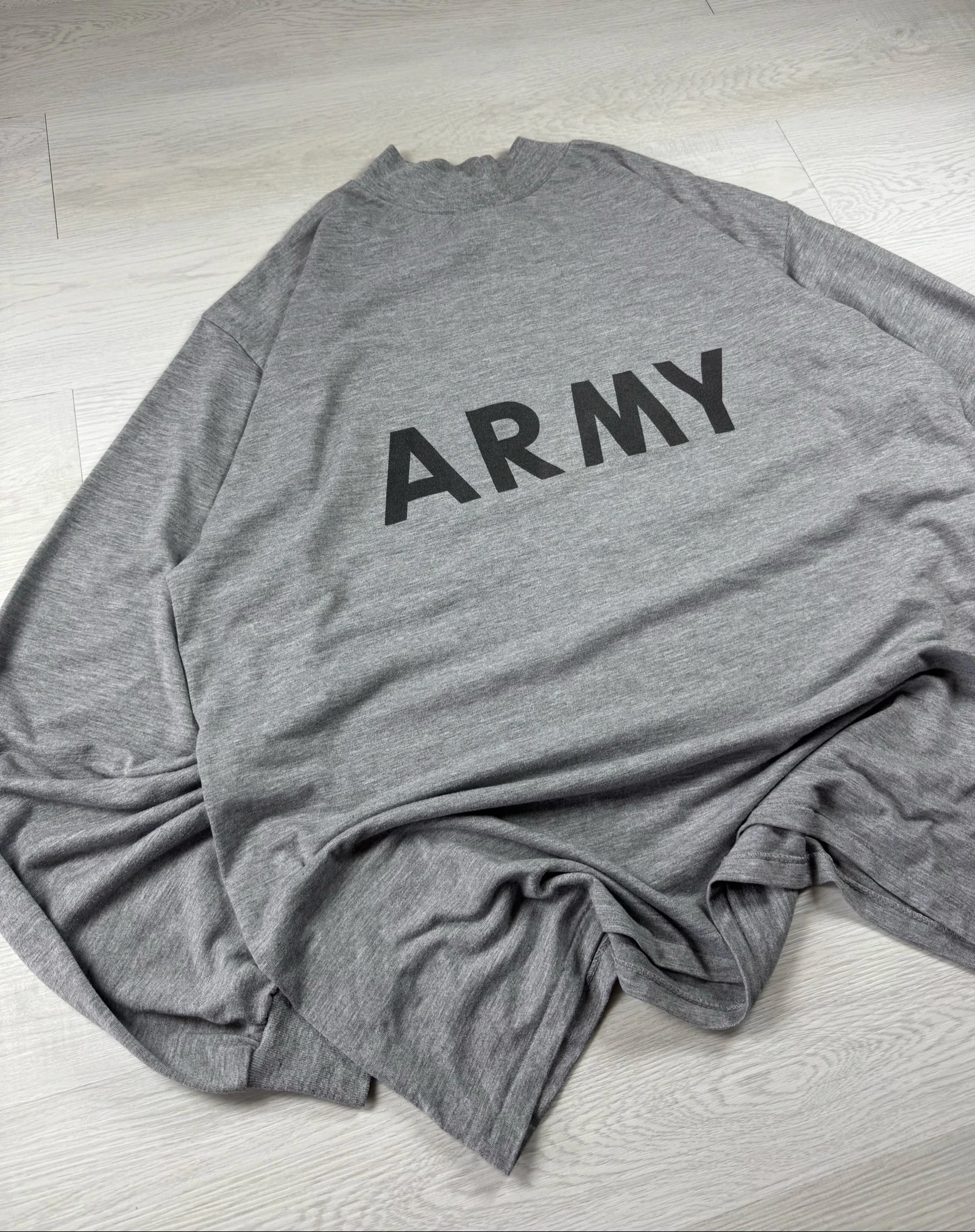 US Army PFU Long Sleeve Training Shirt Grey XL Military Threads USA – photo 3